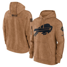 Men's - 2023 Salute To Service Club Buffalo Bills Brown Pullover Hoodie