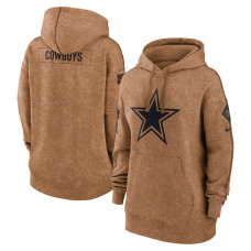 Women's - 2023 Salute To Service Dallas Cowboys Brown Pullover Hoodie