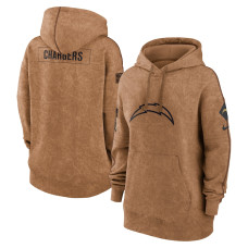 Women's - 2023 Salute To Service Los Angeles Chargers Brown Pullover Hoodie