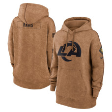 Women's - 2023 Salute To Service Los Angeles Rams Brown Pullover Hoodie
