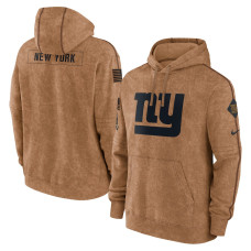 Men's - 2023 Salute To Service Club New York Giants Brown Pullover Hoodie