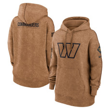 Women's - 2023 Salute To Service Washington Commanders Brown Pullover Hoodie